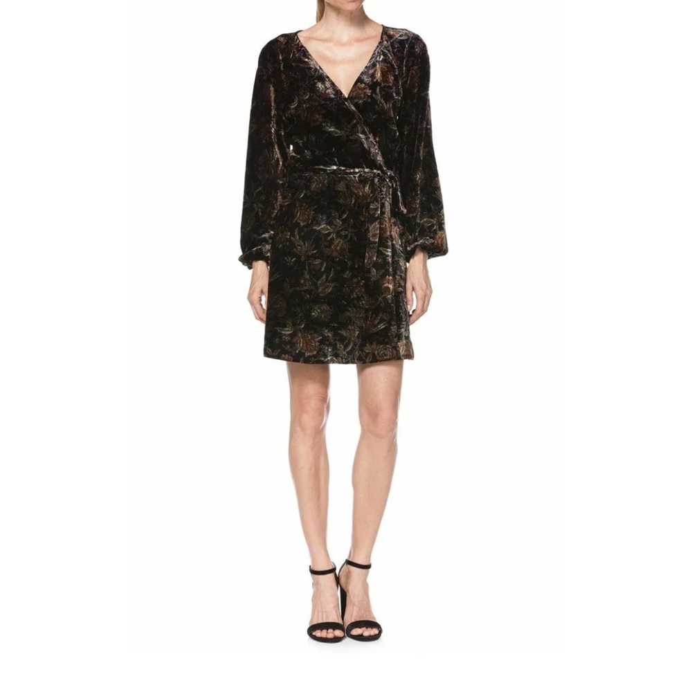 Paige Velvet Wrap Dress - Estefani